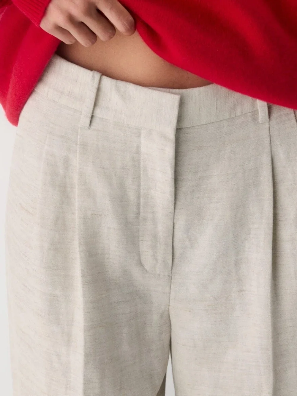 Aritzia The Effortless Pant CruiseLinen in Natural Ecru Sz 6 NWOT